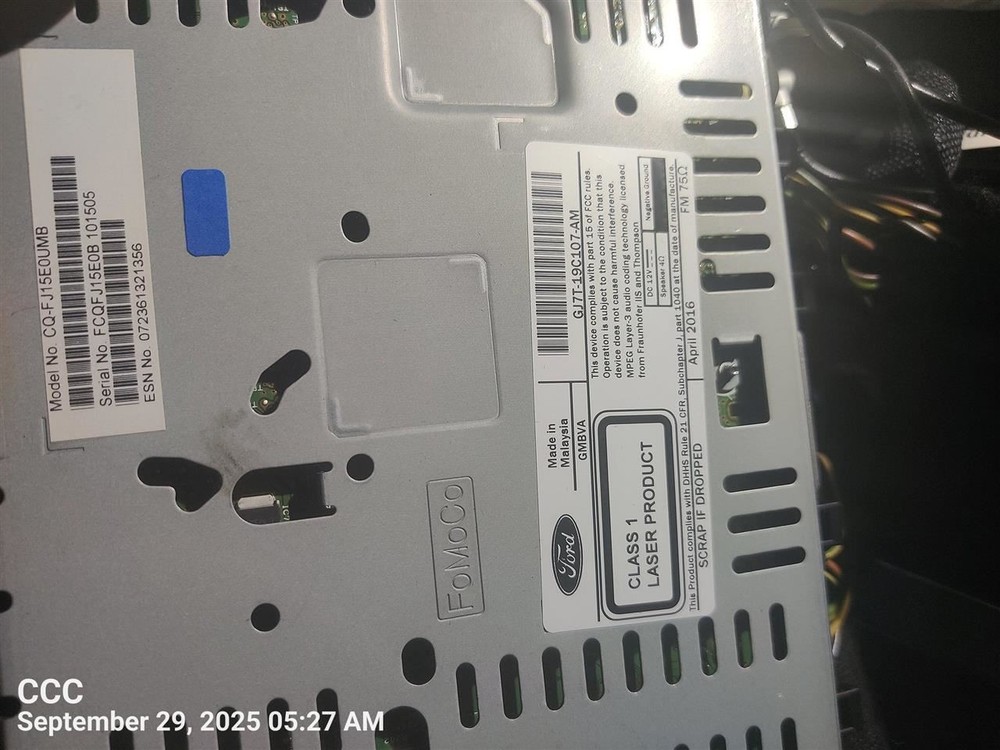 CONTROL PANEL OEM 2017 LINCOLN MKC 1YR WRNTY