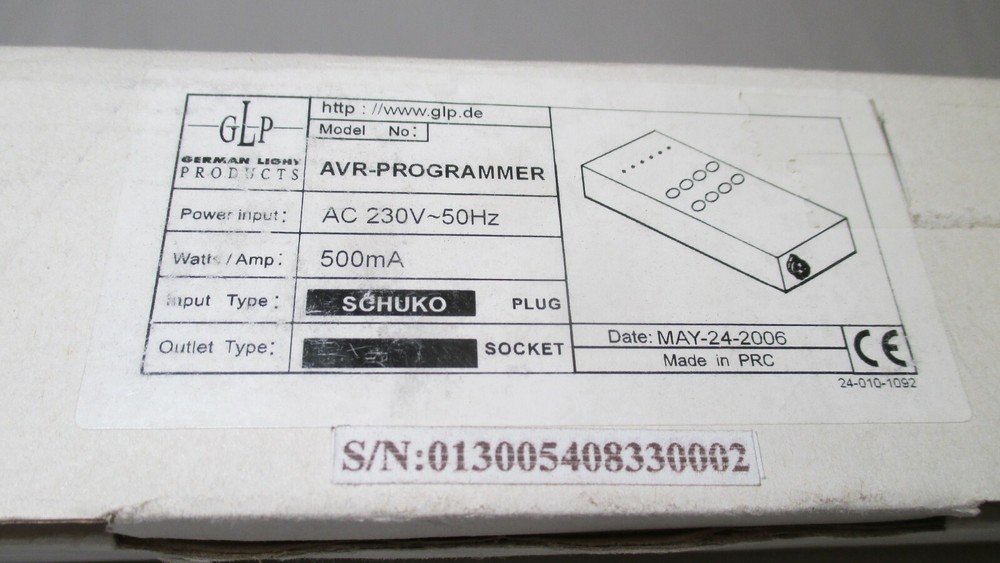 GLP German Light Products AVR Programmer Impression 9501 Software Update Upload