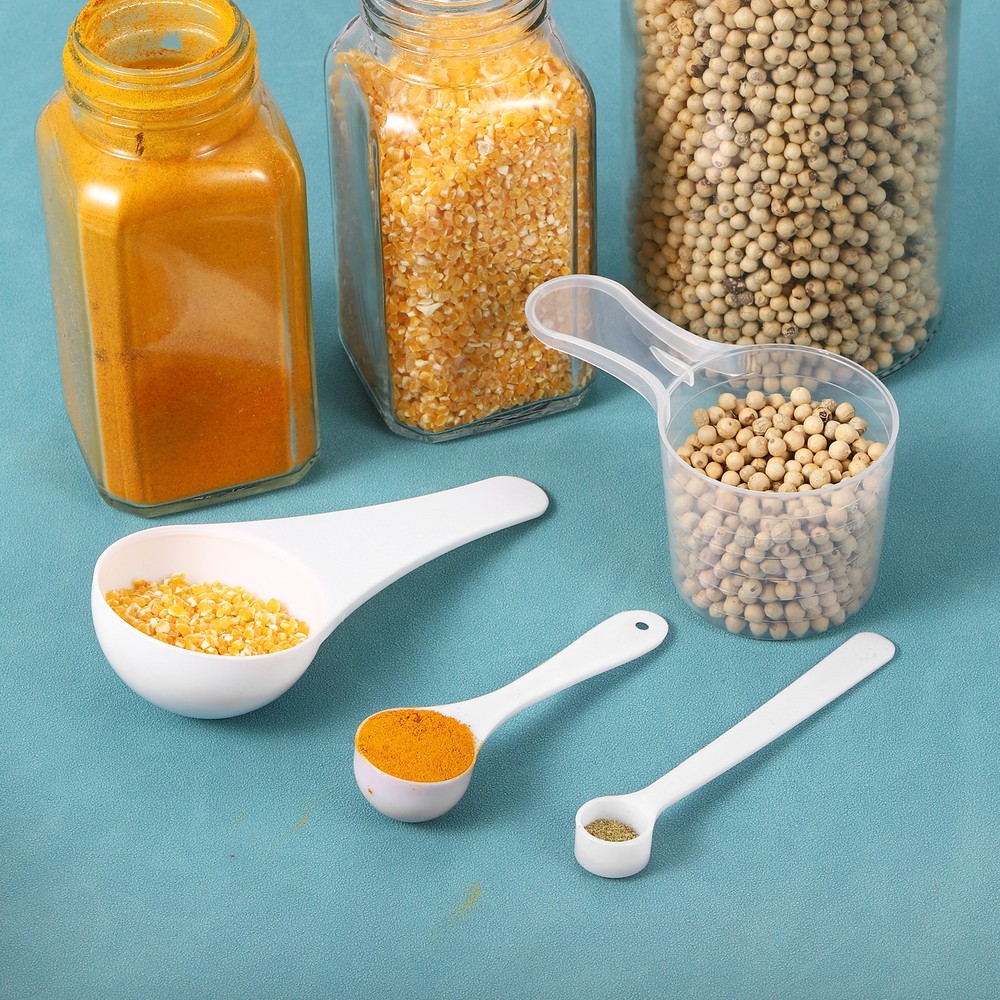 10Pcs 0.25g Teaspoon Micro Scoops Mini Measuring Spoons White