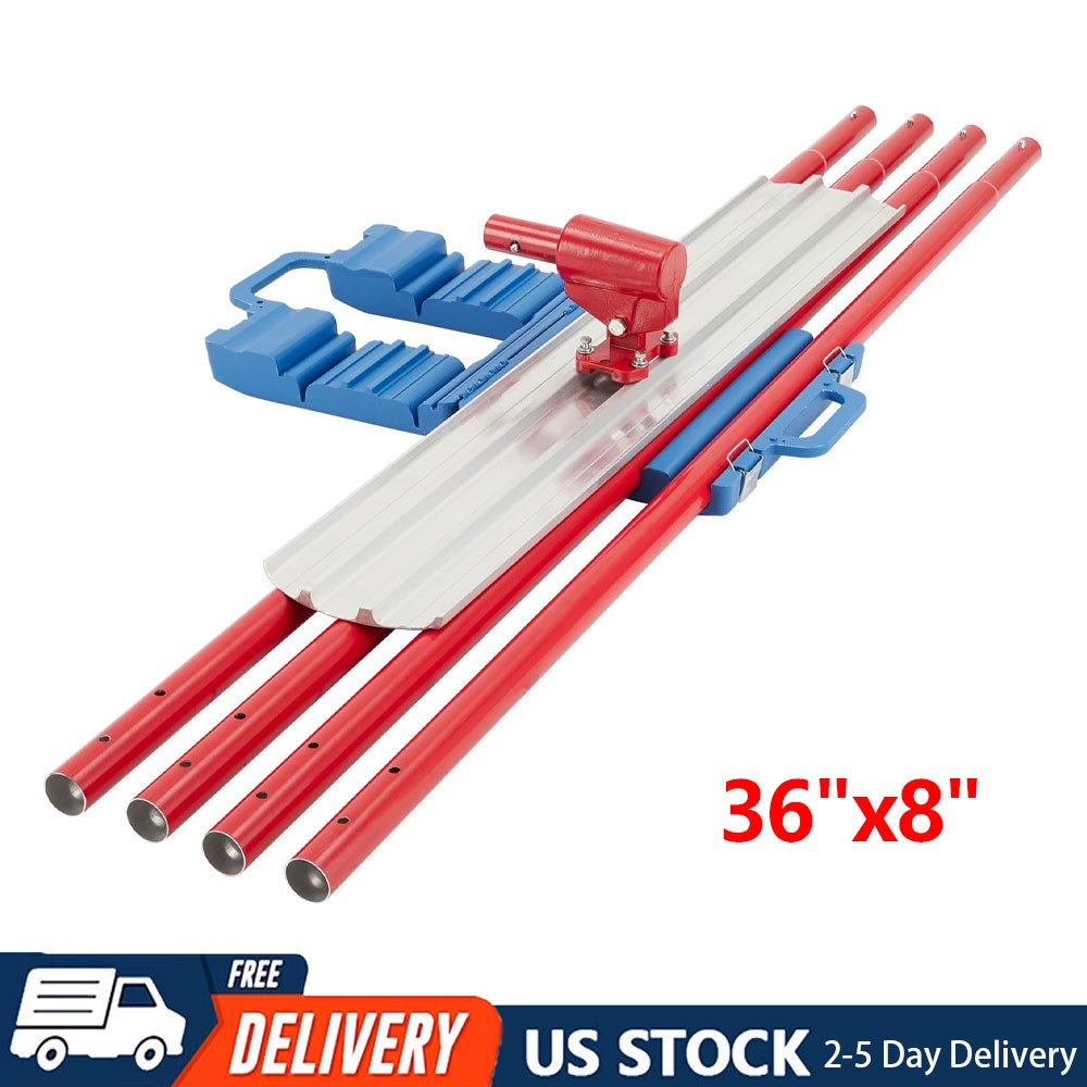 Bulls Float 36"x8" Concrete Trowel Float w/ 4 Float Handle Bracket Concrete Tool
