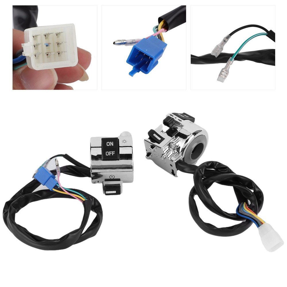 2pcs Motorcycle Steering Wheel Switch Control Button For Flashlight Hoop 25mm