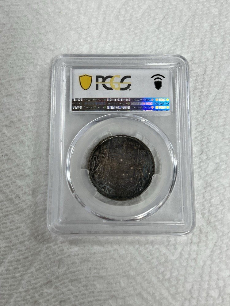 1937 Canada 50 Cents Pcgs Ms63