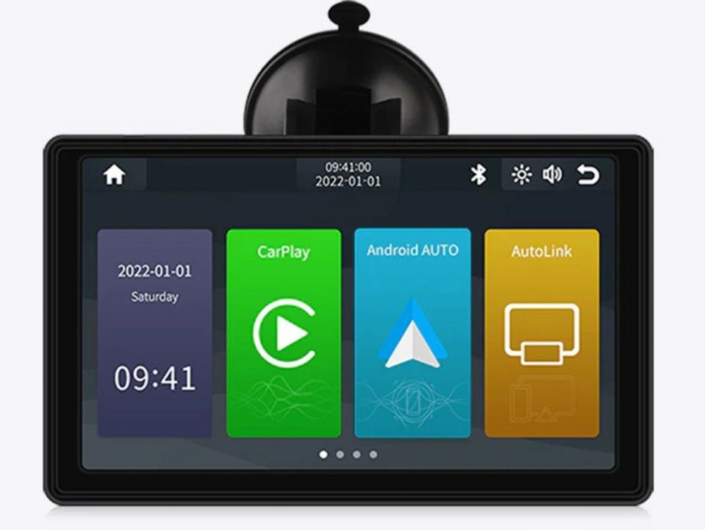 PORTABLE 7" WIRELESS APPLE CARPLAY / ANDROID AUTO REVERSING CAMERA SUITS DAEWOO