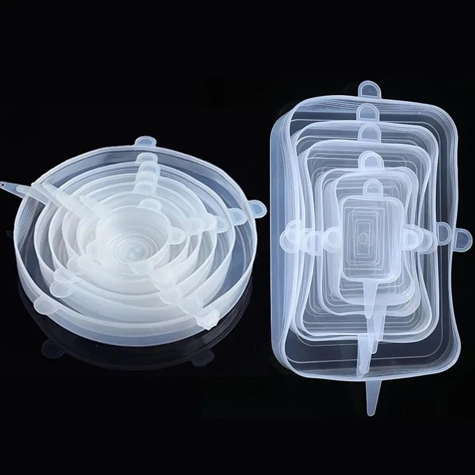 reusable silicon stretch lids 6pcs set