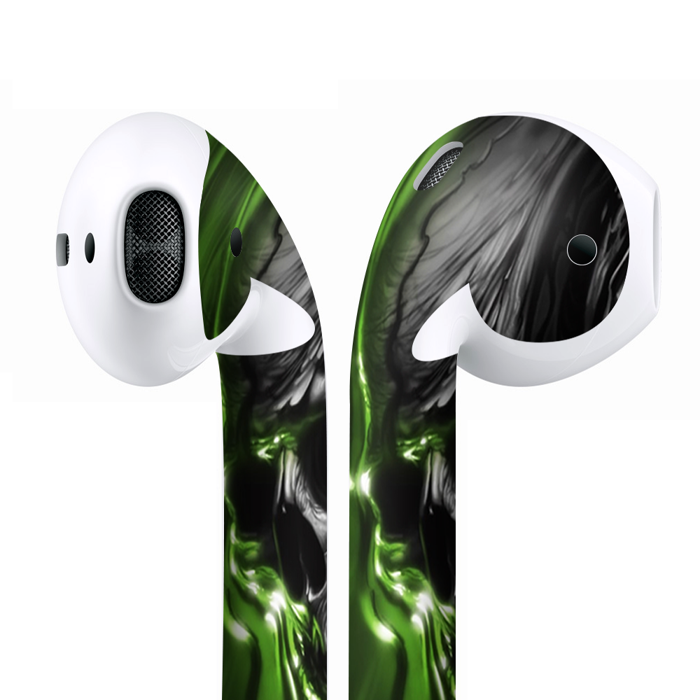 Skins Wraps compatible for Apple Airpods Dark Skull