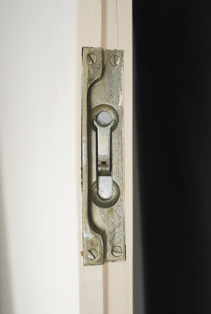 Vintage Three Panel White Passage Double Doors 76.375 x 41.625 in.