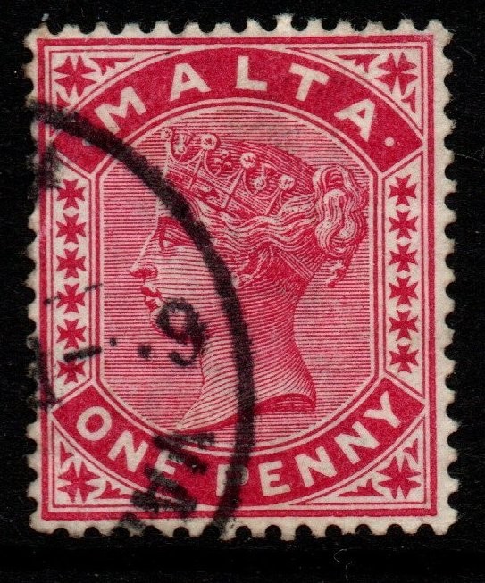 MALTA SG22 1890 1d CARMINE USED