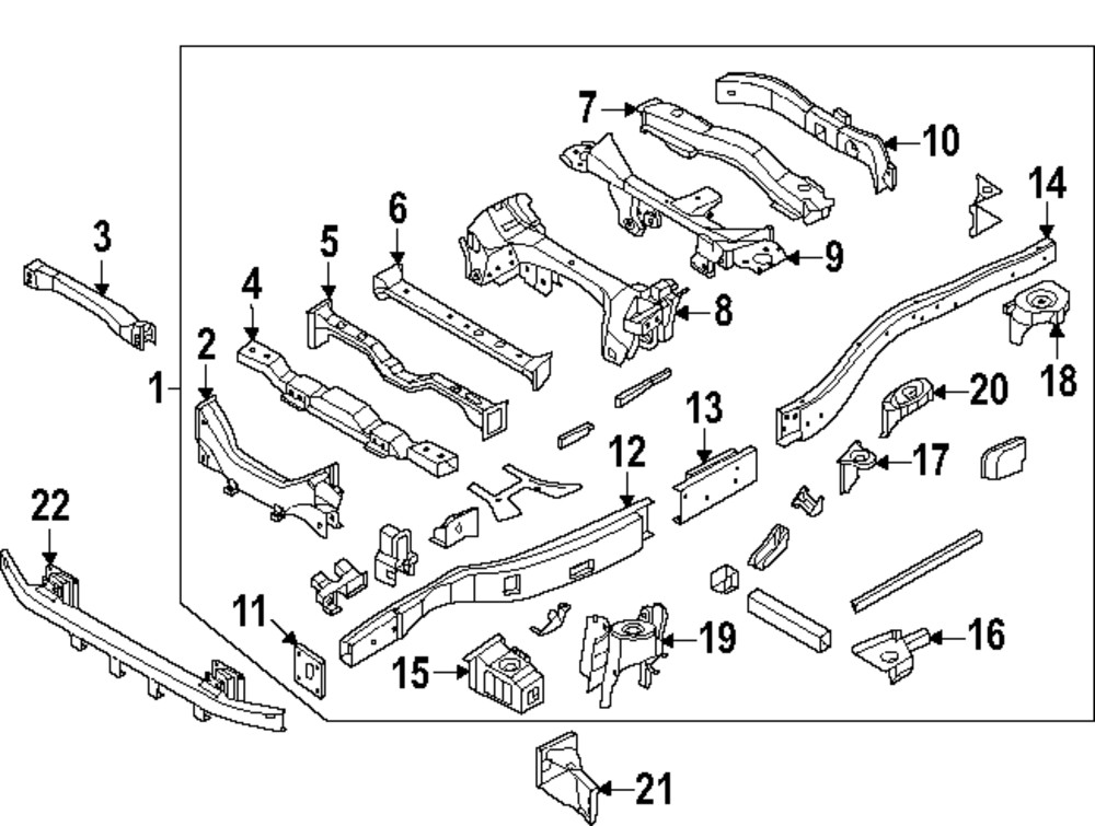 Genuine Nissan Frame Side Member 501C2-7JA0A