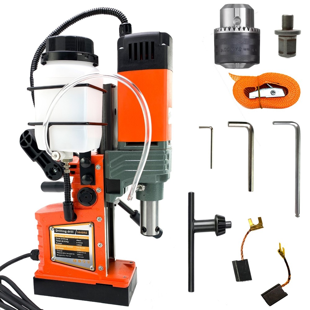 Magnetic Drill Press 1400W Coring/Tapping/Drilling Machine 13000N 810RPM 2" Core