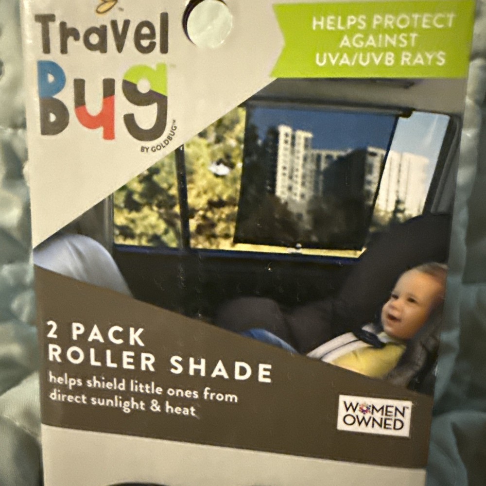 Travel Bug by Goldbug Roller Shades UVA/UVB Protection - 2 Pack