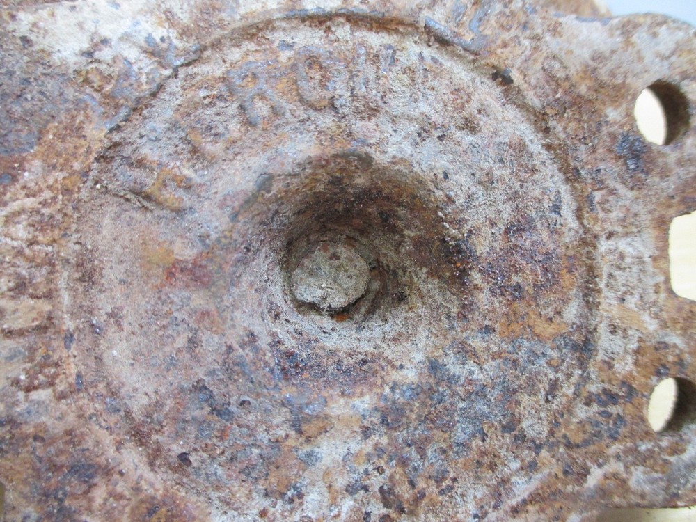 2 Cast Iron Hercules Double 3” Casters *Rusty* 2A
