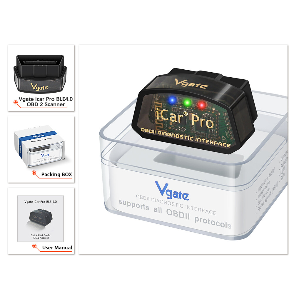 Vgate iCar Pro Bluetooth 4.0 Adapter OBD2 Diagnostic Scanner Tool Code Reader
