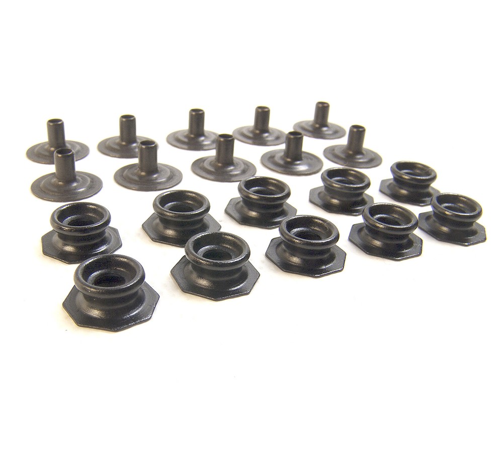 Pull The Dot Snap Fastener, Stud & Eyelet Only, Black Finish, 1 Piece Set