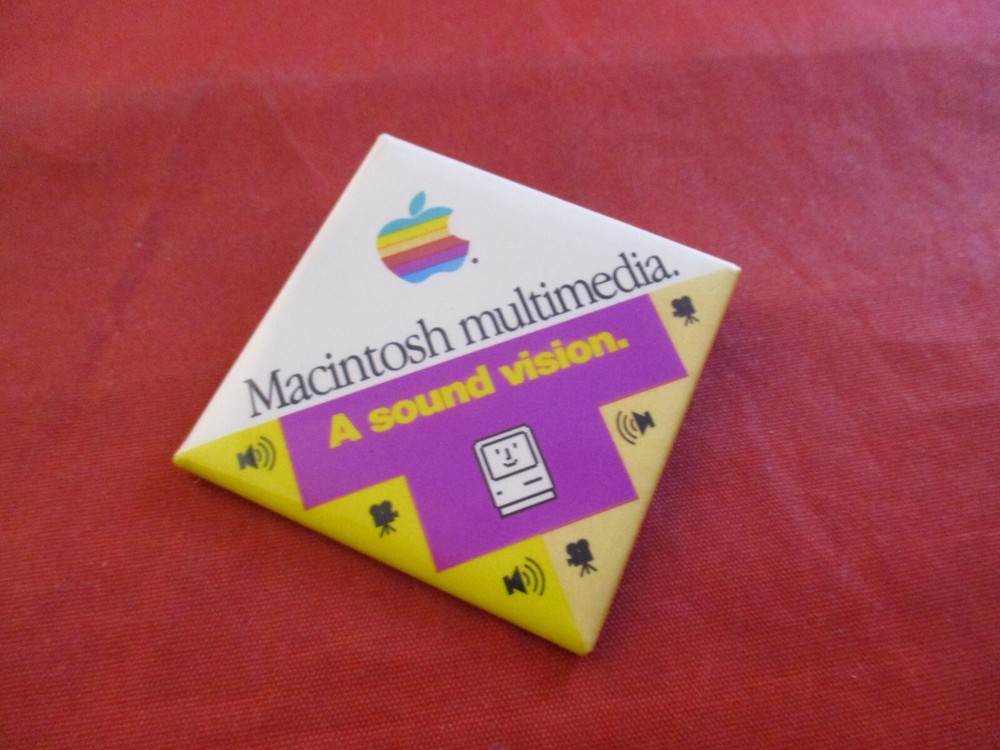 Macintosh Multimedia Apple Macintosh Computer Promo Pin Retro Vintage Computing