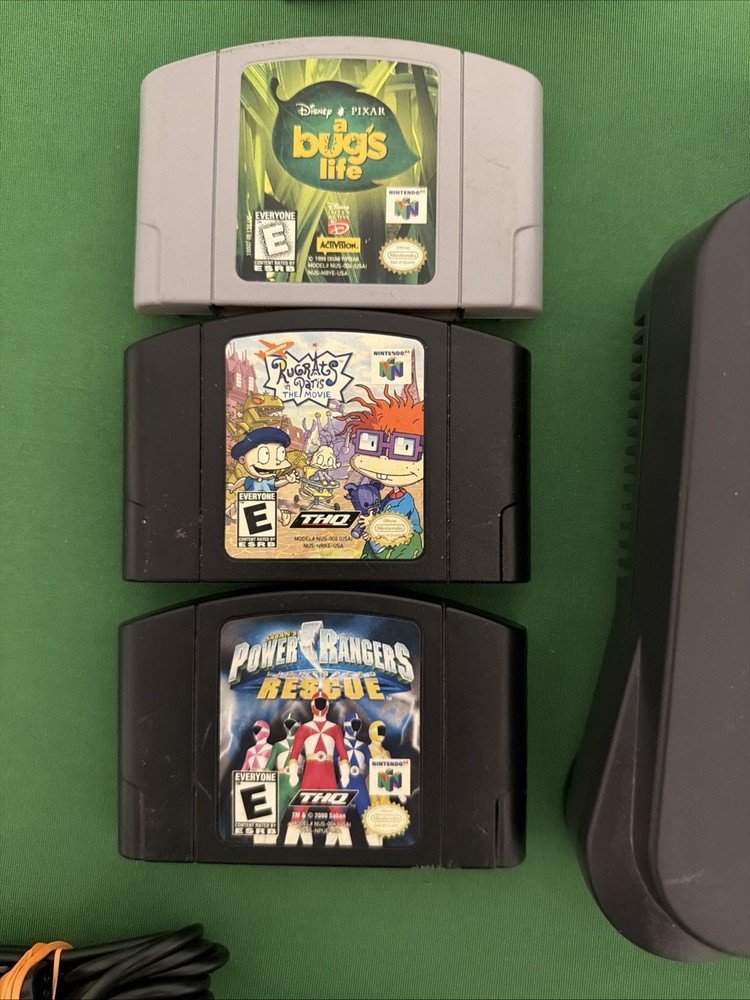Nintendo N64 Console Bundle W/3 Games, 1 Controller All Cords Tested Working