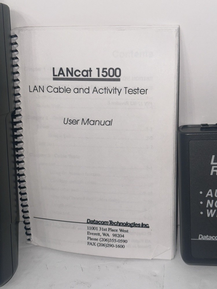 DATACOM TECHNOLOGIES LANcat 1500 INTERNET TESTING DEVICE ACTIVITY TESTER 52203