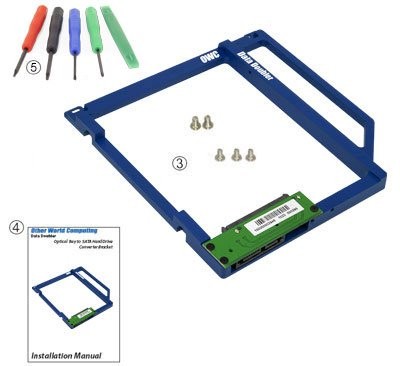 OWC Data Doubler, Optical to SATA HD Converter Bracket Solution for Mac...