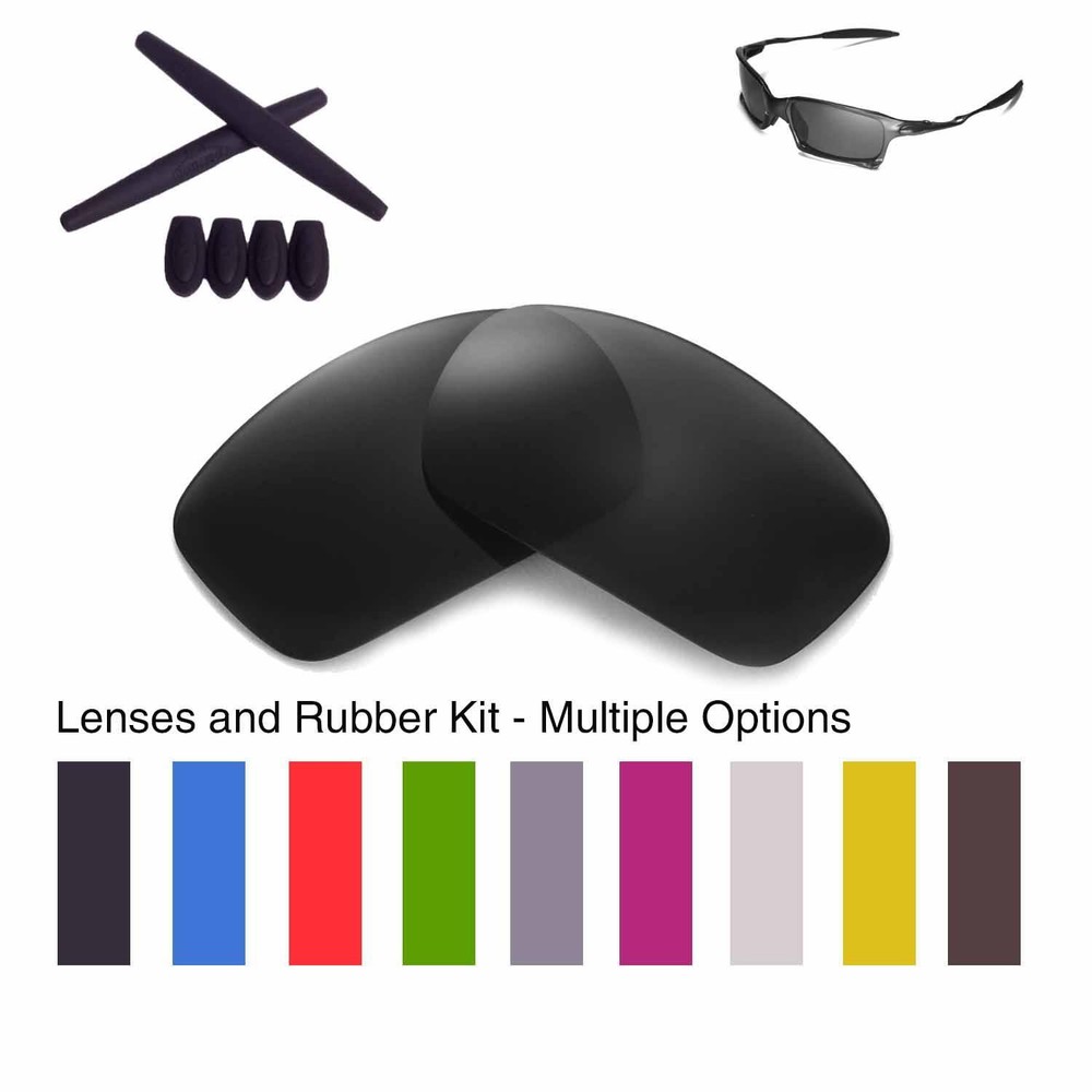 Walleva Replacement Lenses + Rubber Kit for Oakley X Squared - Multiple Options