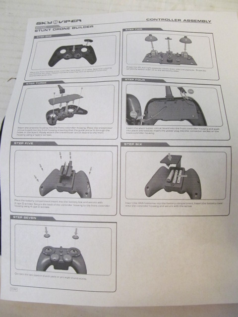 Sky Viper E1700 Stunt Drone Builder Controller Assembly (no electronics)