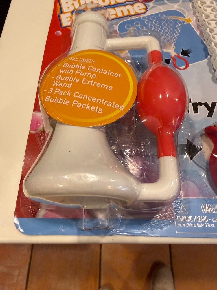 New BY EXCITE Mini Extreme Bubble Blaster W/Bubble Solution CONCENTRATE 3 PKS.
