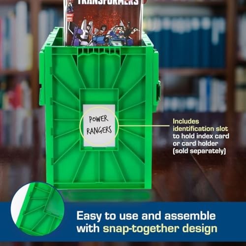 Short Comic Book Bin | Holds 150 Comics | Stackable Plastic Storage | Single
