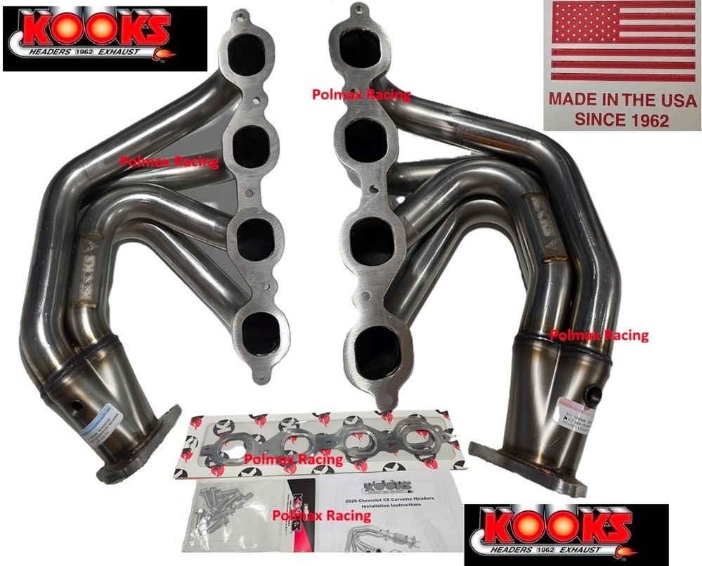 Kooks 1-7/8 stainless steel headers upgrade 2020-26 Corvette Stingray C8 6.2 LT2