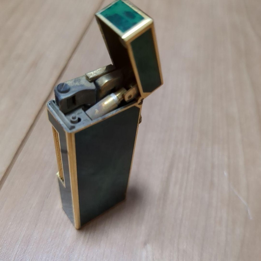 Dunhill Rollagas lighter green gold without box