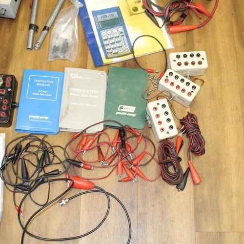 Multi-Amp E-Z Test Meter Test Jacks & Cables Mix Power Lot Bundle