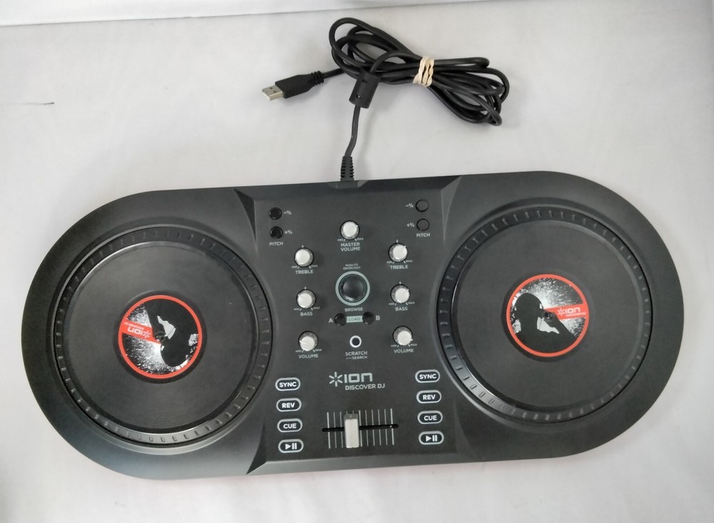 Ion Discover DJ System Dual Turntable Scratch MP3s USB Double Deck Controller