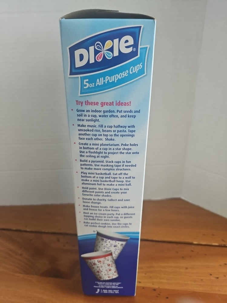 Dixie 5 oz Cups 100 Ct Disposable 4 Designs Multipurpose