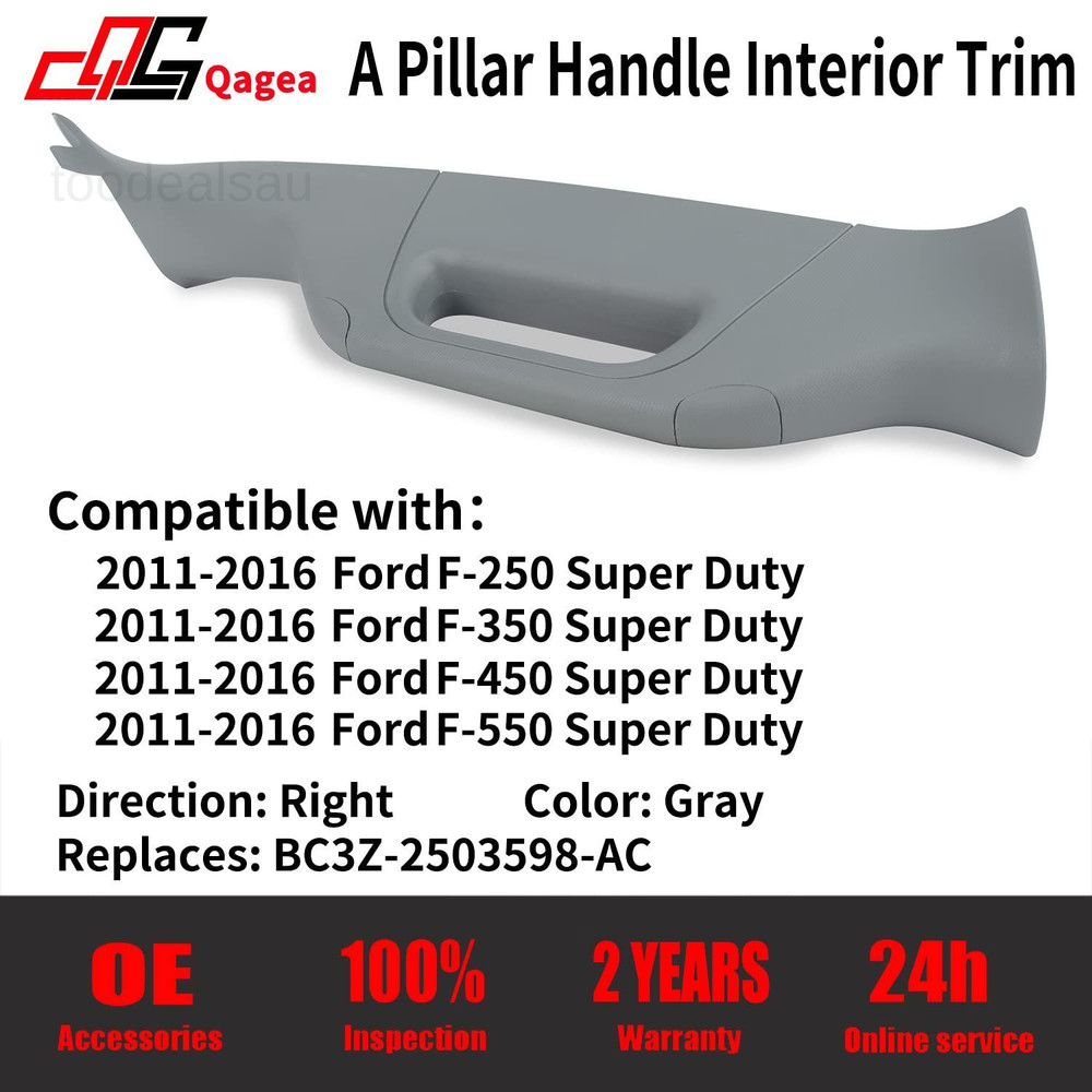 A-Pillar Grab Handle Interior Trim Passenger Right Side, Gray