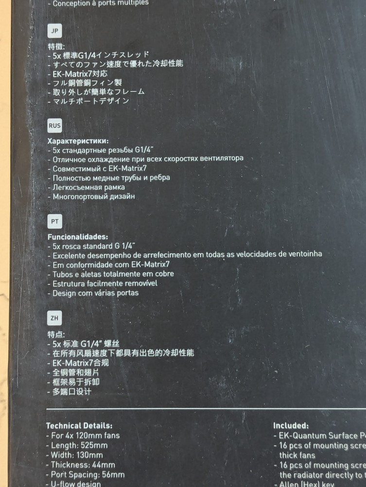 EKWB EK-Quantum Surface P480M - Black - NEW