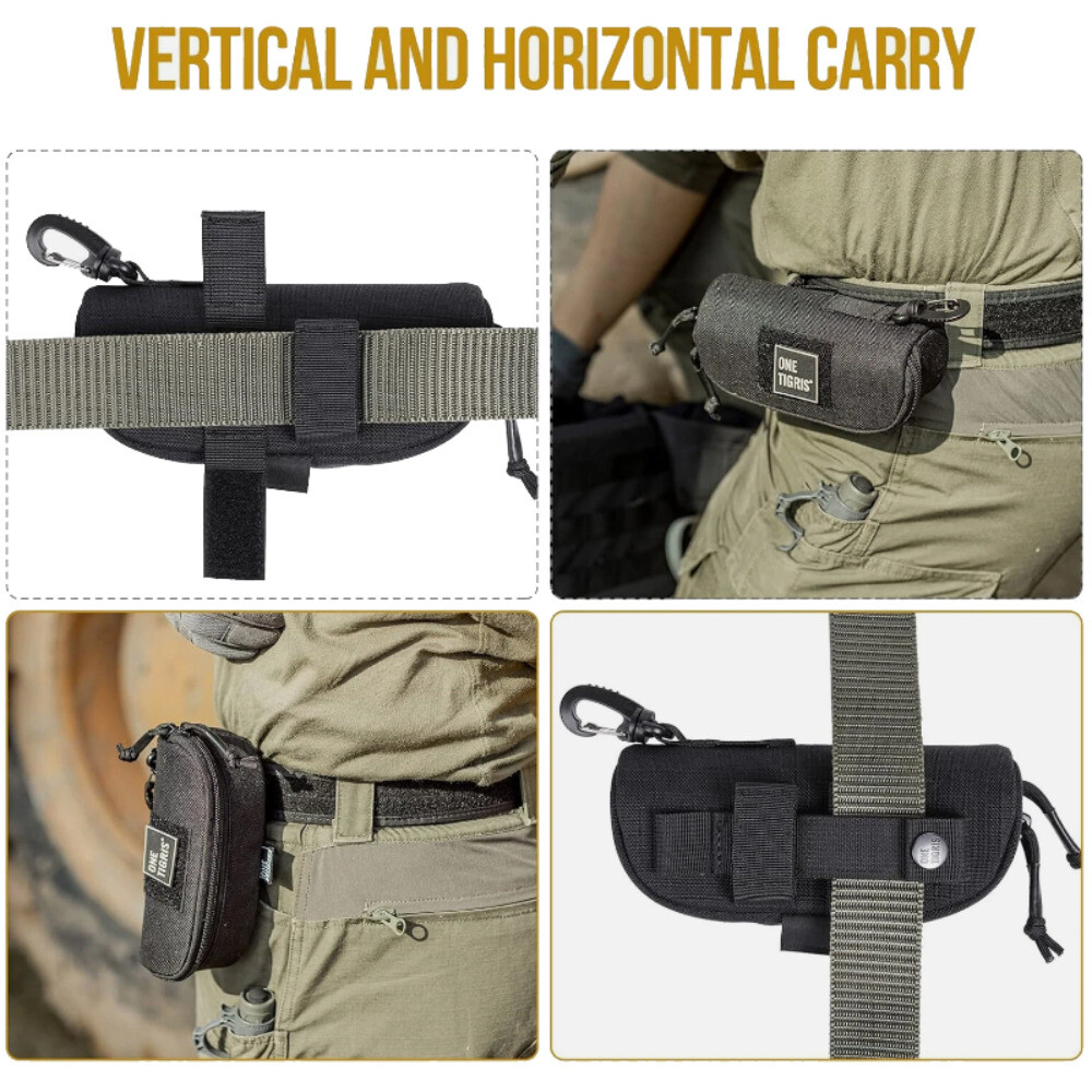 Tactical Molle Glasses Pouch Hard Case Shockproof Sunglasses Case Protective Box