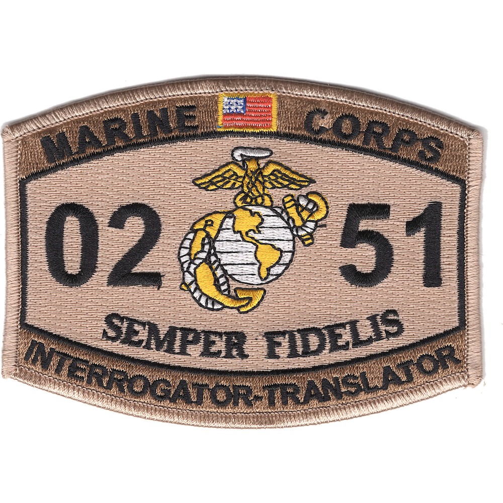 0251 Interrogator Translator MOS Patch Desert