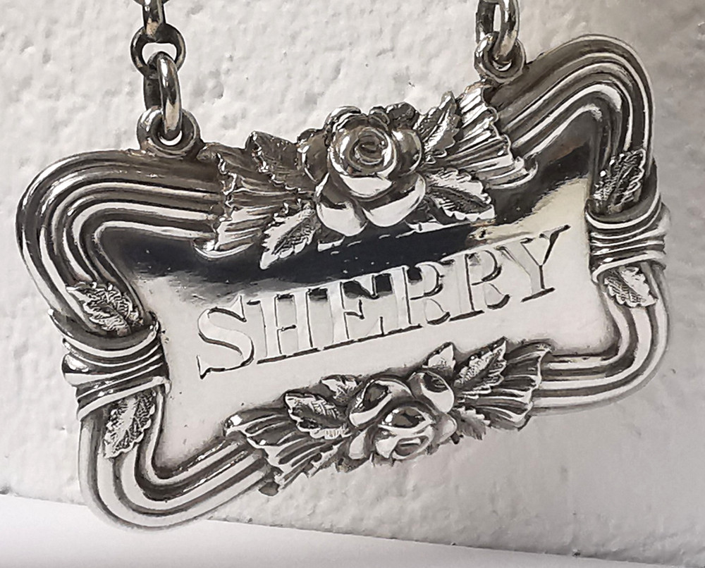 William IV Solid Silver Sherry Wine Label -London 1831
