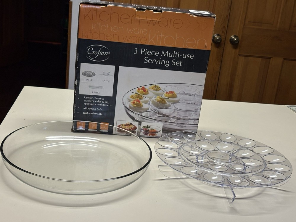 Crofton Kitchenware 3 PC. Multi-use Serving Set- VGUC-Barely Used, Versatile!!🤪