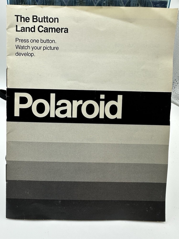Vintage Polaroid Land Camera “The Button”, Strap, Case, Flash Bar “Untested”