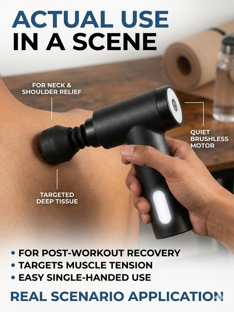 Massage Gun Deep Tissue Muscle Percussion Massager Handheld Quiet