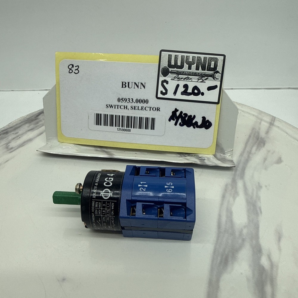 (NEW) Bunn Selector Switch                    Part# 05933.0000