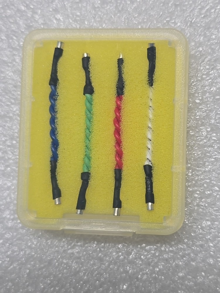 Headshell Cable Twisted 4 pcs Color-Coded Silver-Plated Cable. Litz Wire.