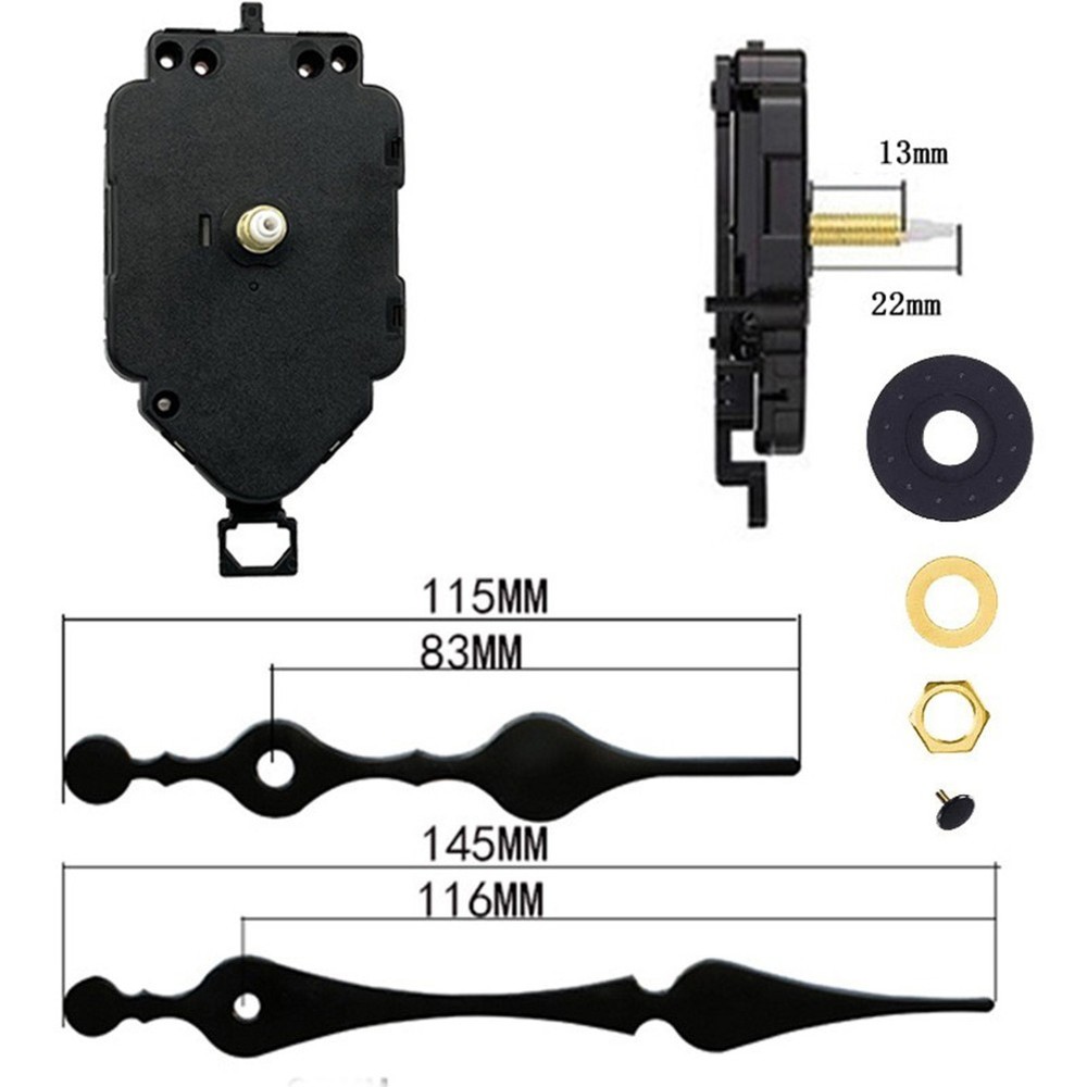 Clock Mechanism Clock Movement Kit Easy Installation Multiple Clock Designs