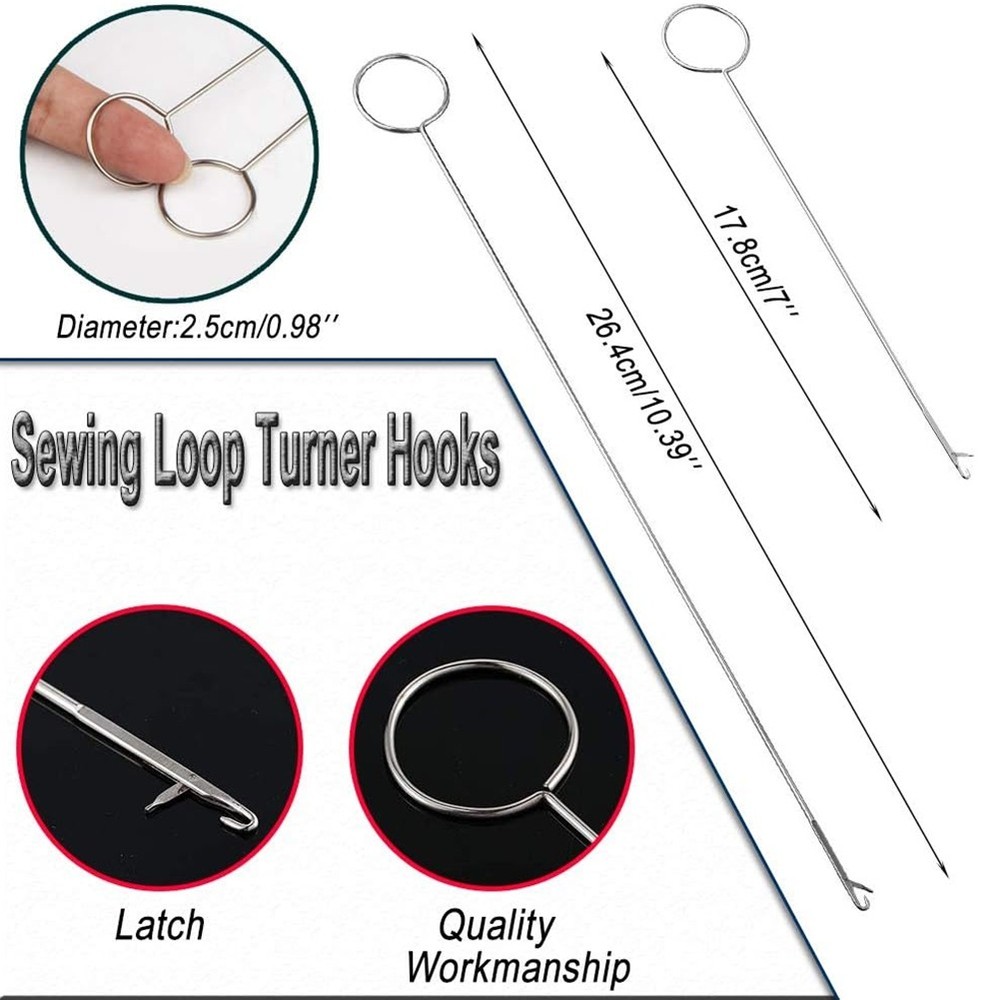 Drawstring Threader Replacement Set Sewing Turn Fabric Threader Tools for8923
