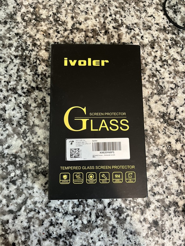 iVoler Screen Protector Tempered Glass for Nintendo Switch (3-Pack)