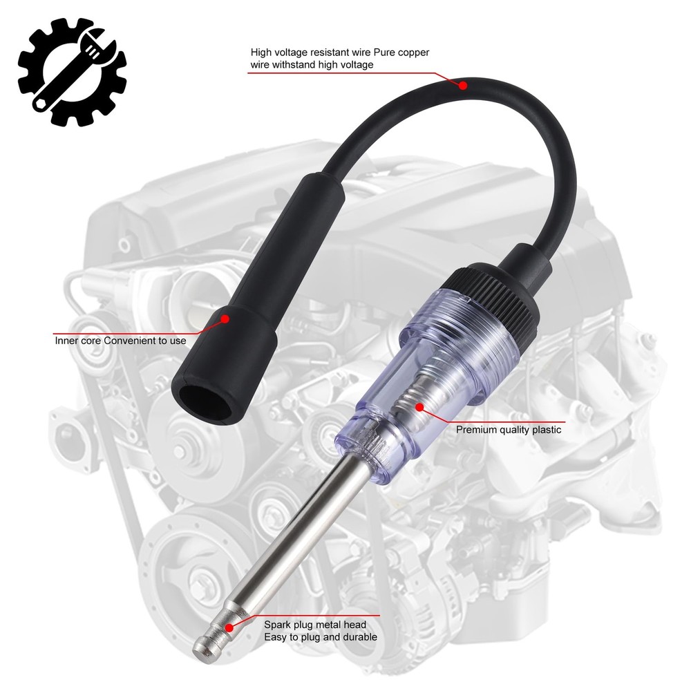 SINGARO 2PCS Inline Spark Plug Tester, Plug-in Engine Ignition 2, 2