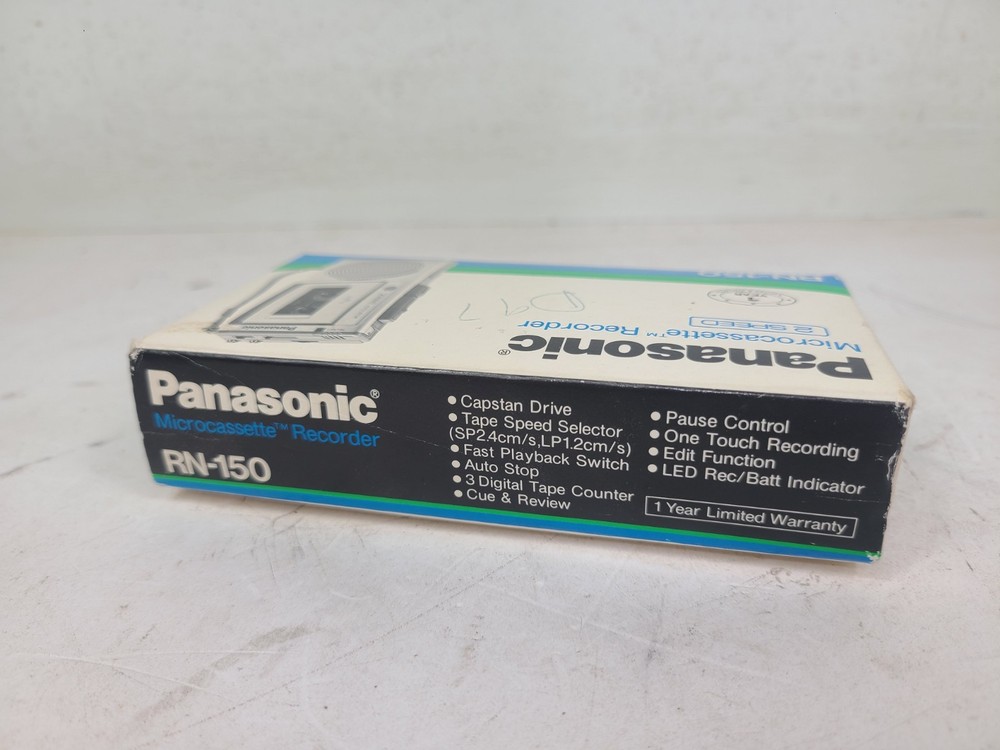 Vintage Panasonic Recorder Model No. RN-150 Microcassette Silver (TESTED)