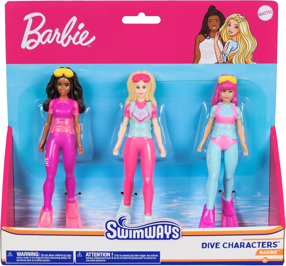 Dive Characters 3-Pack, Swimming Pool Accessories & Kids Pool