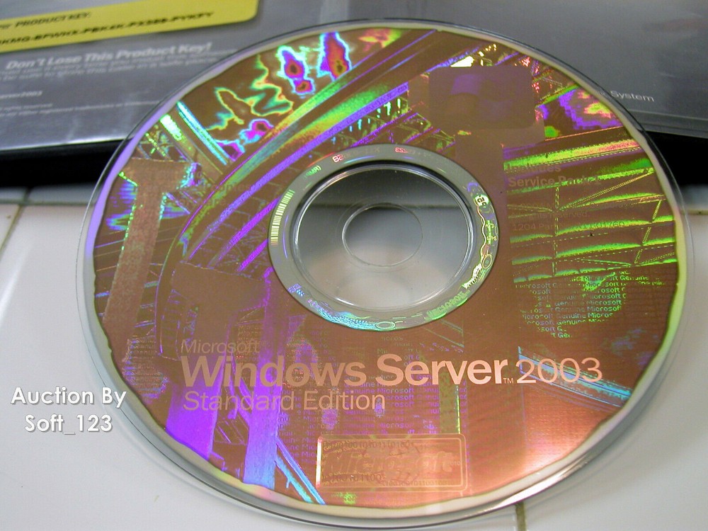 Microsoft Windows Server 2003 Standard 32 Bit Full Retail Edition MS WIN
