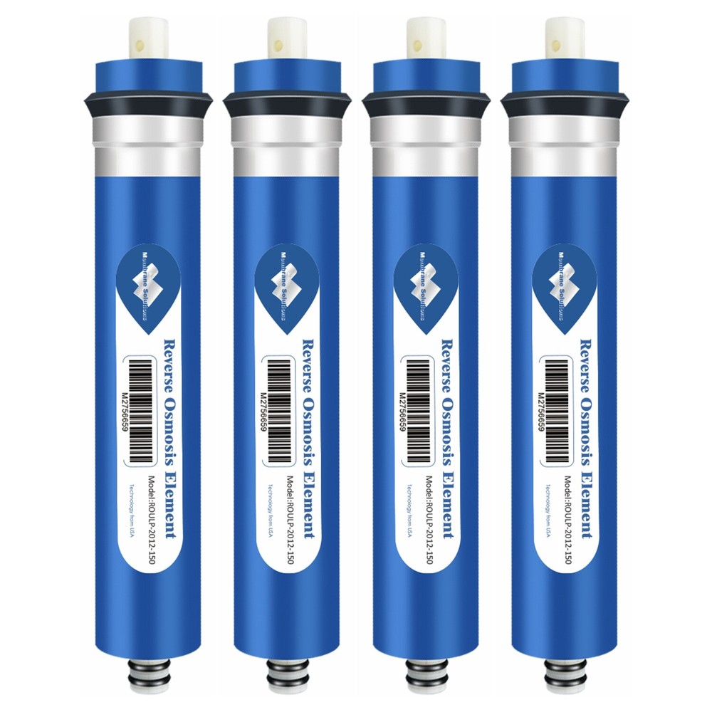 4 Pack 150 GPD RO Membrane Reverse Osmosis System Water Filter 12"x2" Cartridges