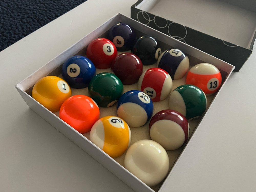 Billiard Ball Complete Set 16 Balls