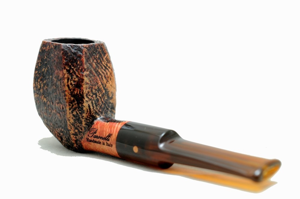 Brand new briar pipe PARONELLI octagonal sandblast handmade